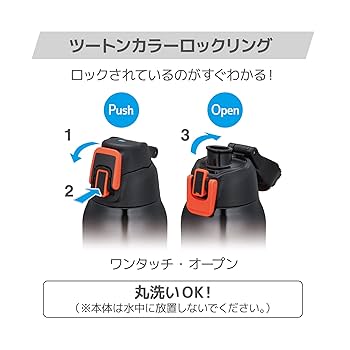Amazon｜サーモス 水筒 真空断熱スポーツボトル 1L ブラック